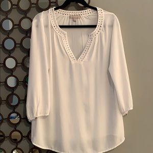 Banana Republic long sleeve white blouse